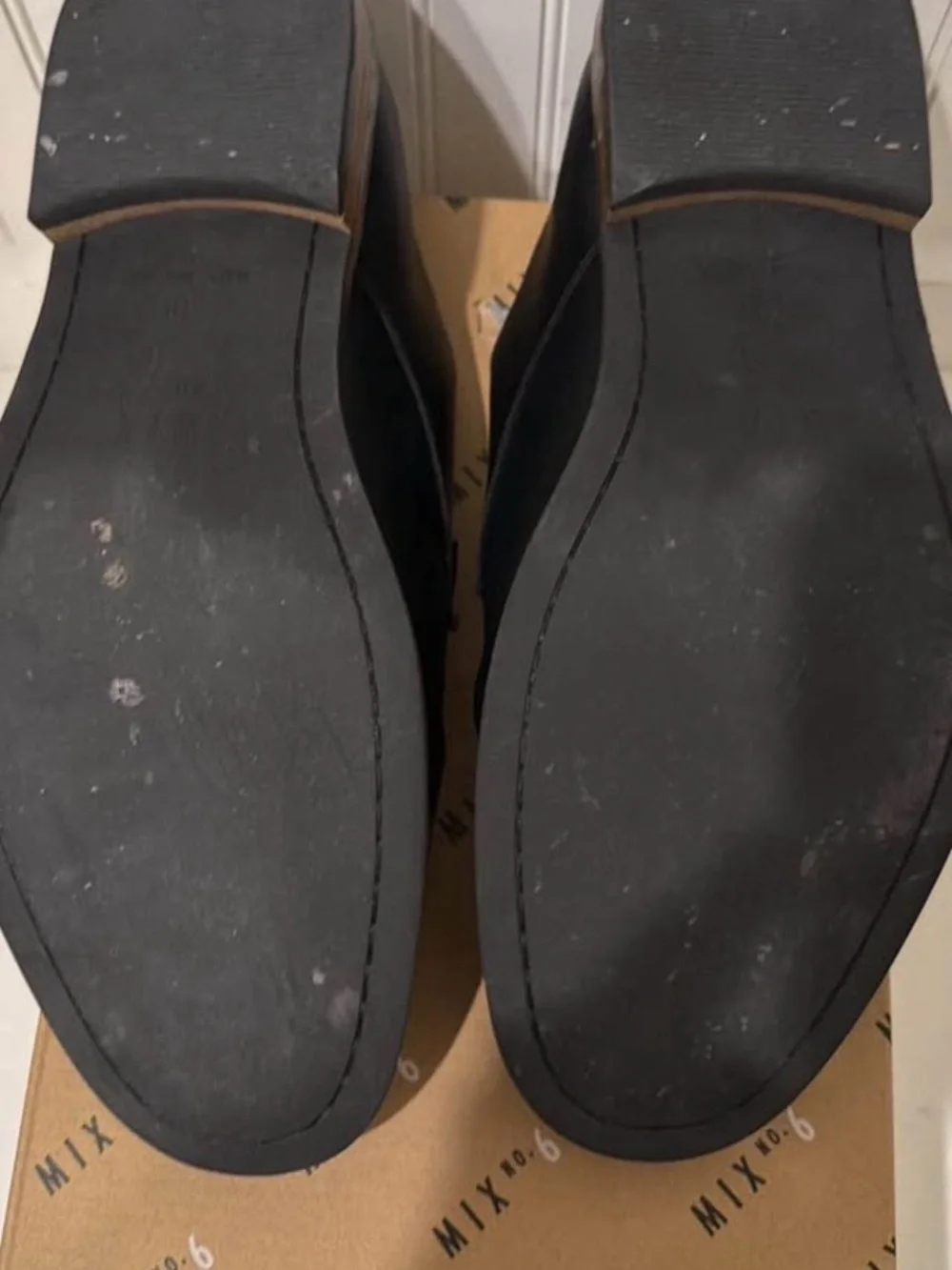 Mix No. 6 Men's Black Leather Derby Shoes